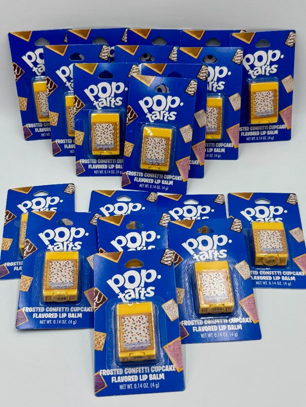 19 Pieces Pop-Tarts Frosted Confetti Cupcake Flavored Lip Balms Bundle